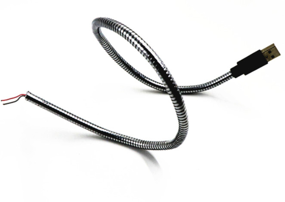 Pohli Cream Chrome Flexible Gooseneck Tubing Pemegang Kabel Ponsel 28mm